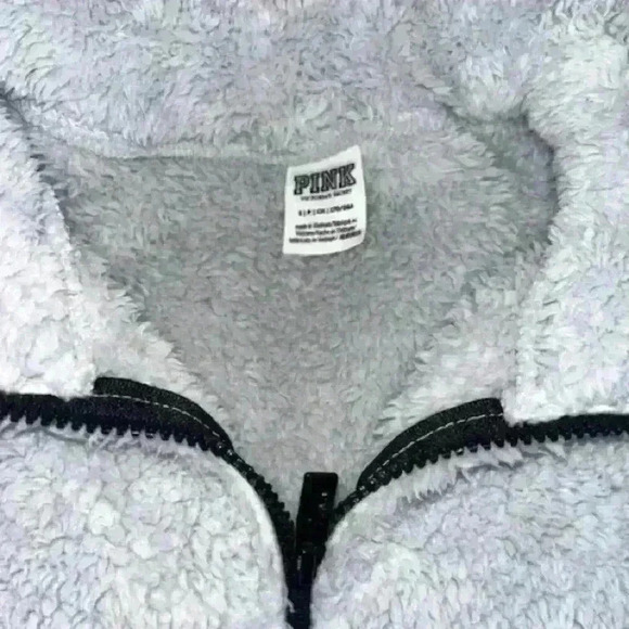 PINK Victoria’s Secret Teddy Sherpa Full Zip Jacket size SM - Picture 4 of 5